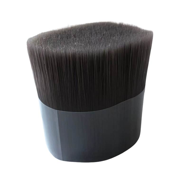 Brown Color PET tapered bristle for paint brushes 