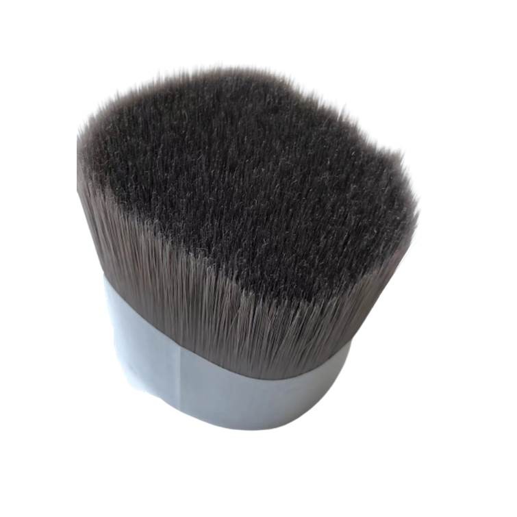 Brown Color PET tapered bristle for paint brushes 